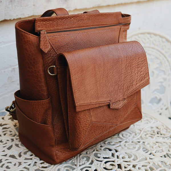 Everything Backpack Tan Leather