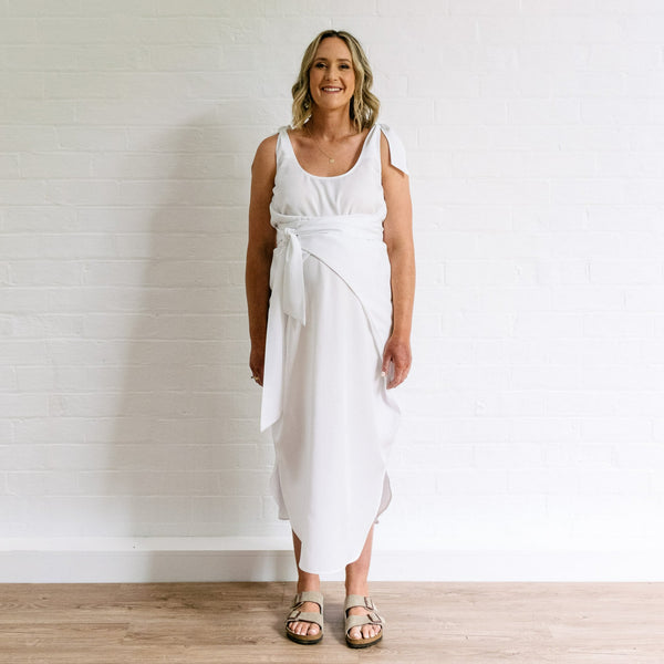 The Icon Maternity Dress - White