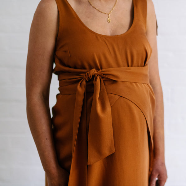 The Icon Maternity Dress - Rust