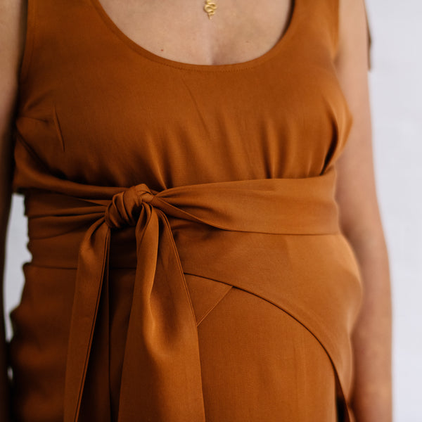The Icon Maternity Dress - Rust