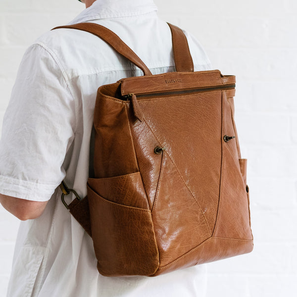 Everything Backpack Tan Leather