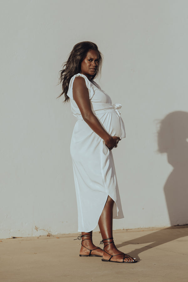 The Icon Maternity Dress - White