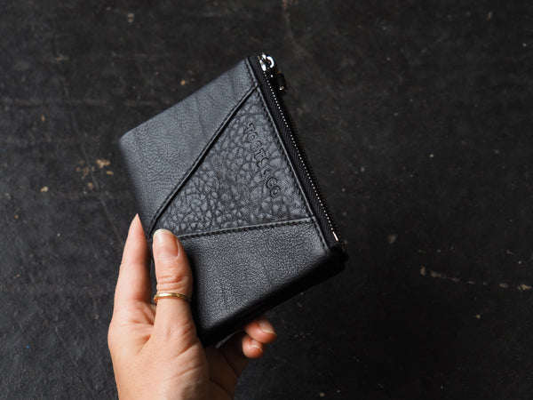 Sublime Double Zip Fold Wallet - Matt Leather