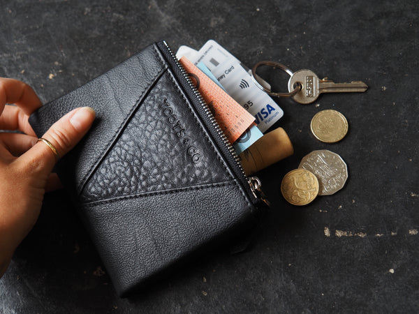 Sublime Double Zip Fold Wallet - Matt Leather