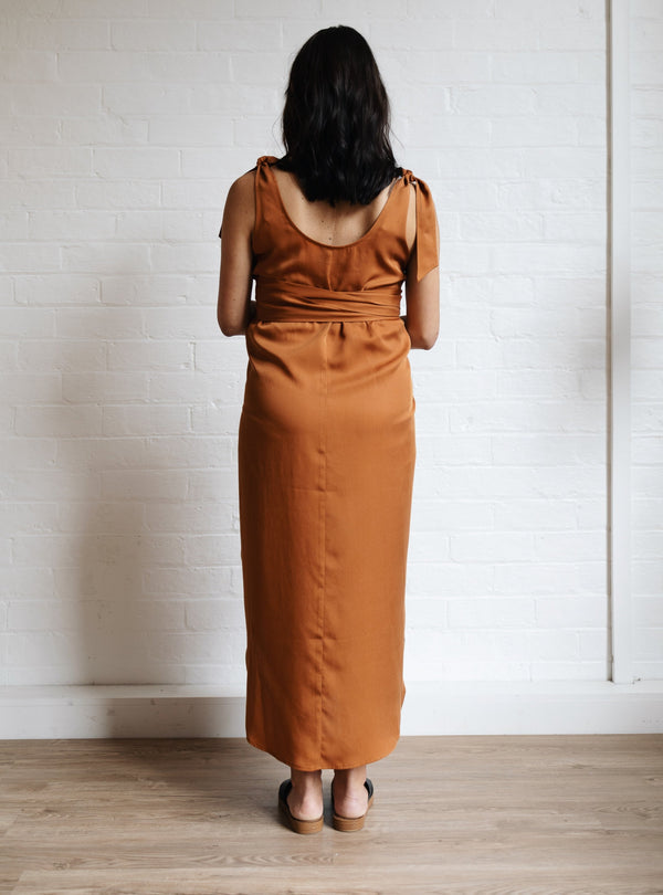 The Icon Maternity Dress - Rust