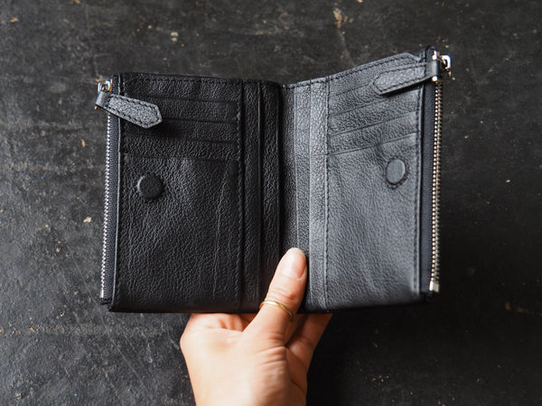 Sublime Double Zip Fold Wallet - Matt Leather