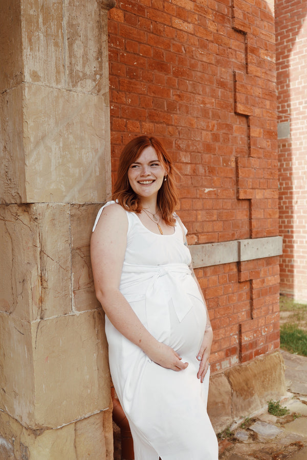 The Icon Maternity Dress - White