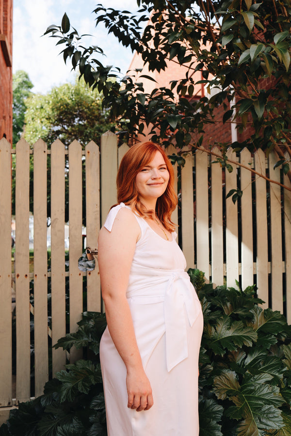 The Icon Maternity Dress - White