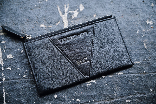 The Gem Cardwallet - Matt Black Leather