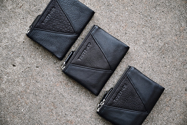 Sublime Double Zip Fold Wallet - Matt Leather