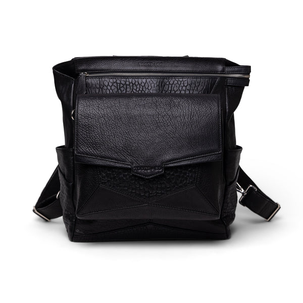 Everything Backpack Black Leather