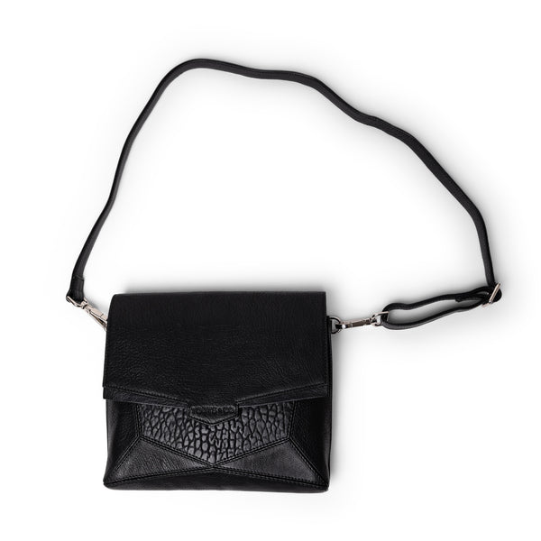 Orbit Cross Body Black Leather