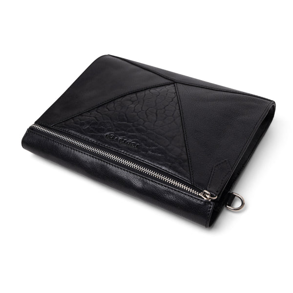 Pocket Cross Body Black Leather