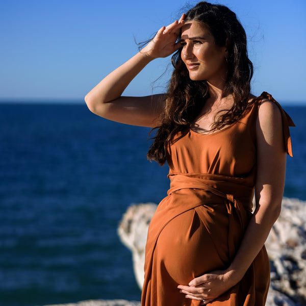 The Icon Maternity Dress - Rust