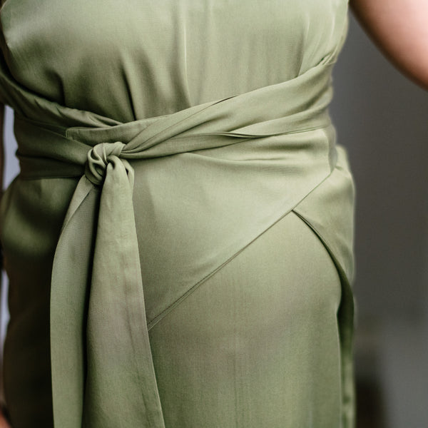 The Icon Maternity Dress - Moss