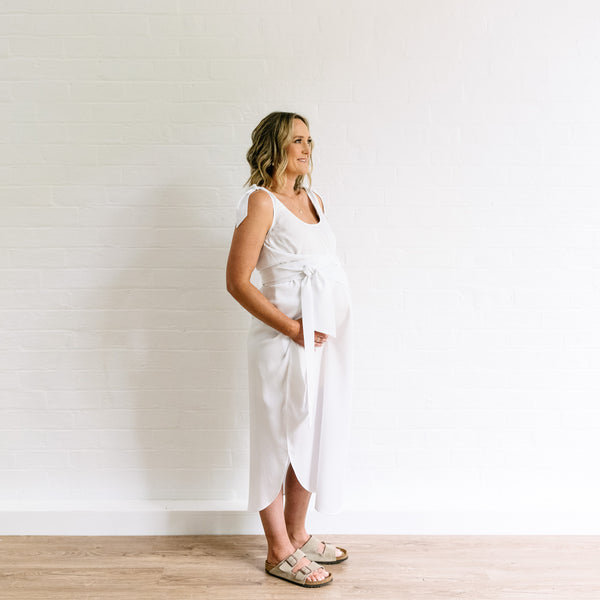 The Icon Maternity Dress - White