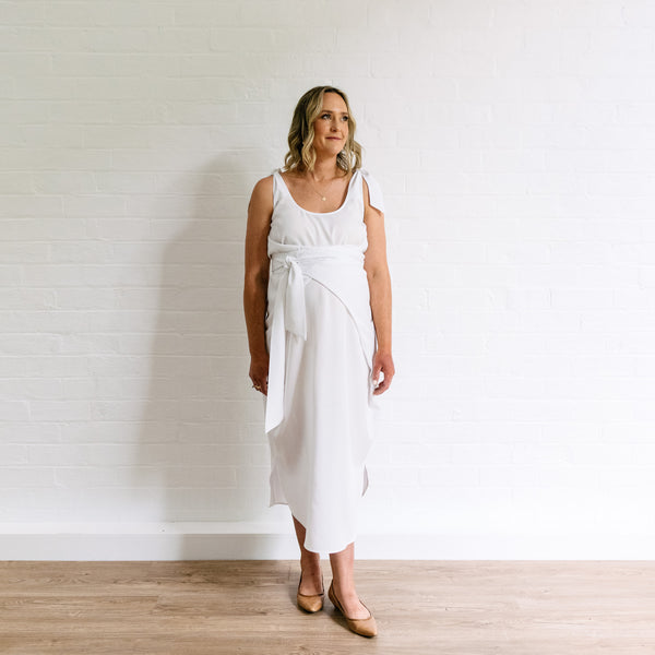 The Icon Maternity Dress - White