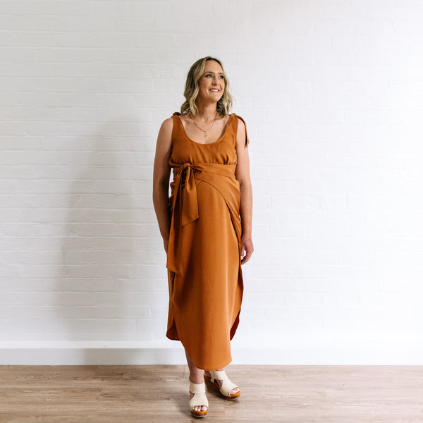 The Icon Maternity Dress - Rust