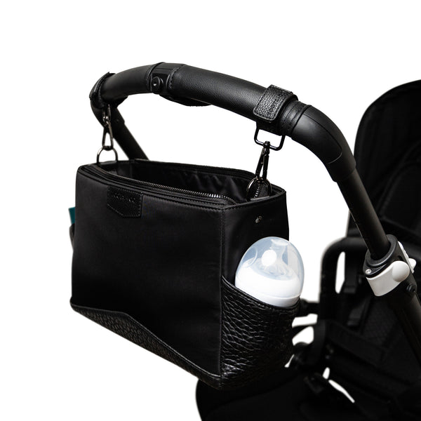 CONVERTIBLE PRAM + SHOULDER ORGANISER - BUBBLE LEATHER