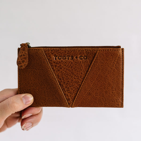 The Gem Card Wallet Tan Leather