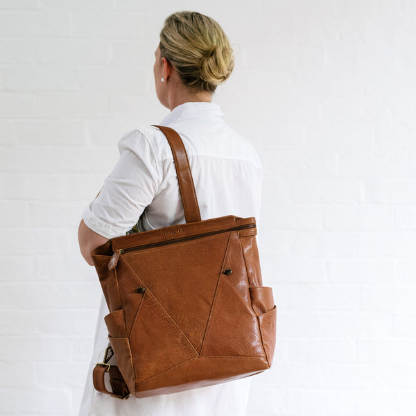 Everything Backpack Tan Leather