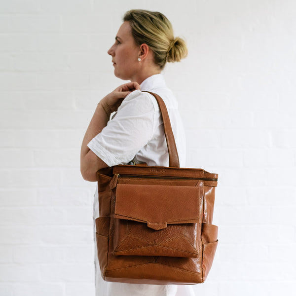 Everything Backpack Tan Leather