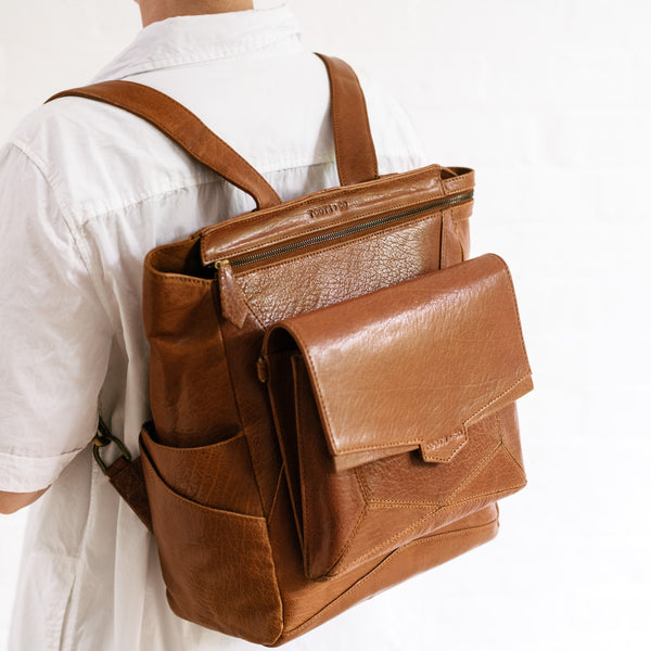 Everything Backpack Tan Leather