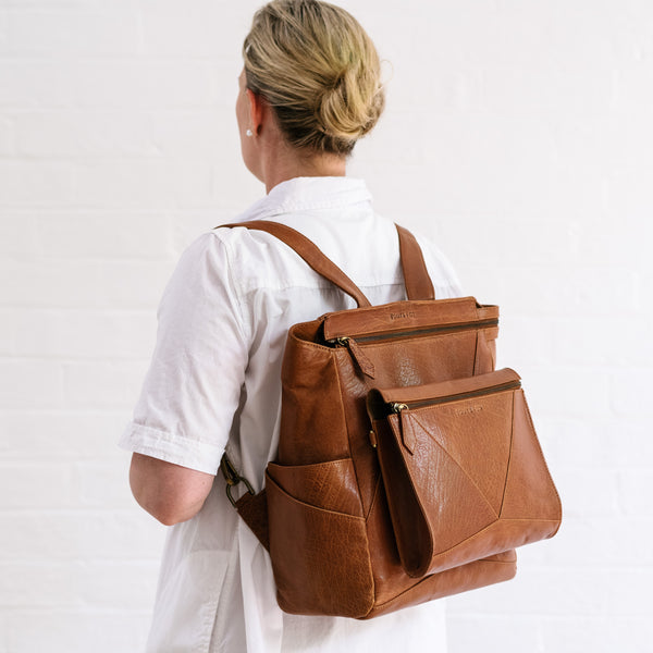 Everything Backpack Tan Leather