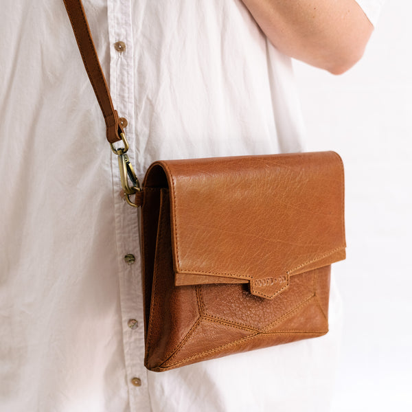 Orbit Cross Body Tan Leather