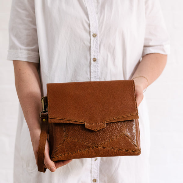 Orbit Cross Body Tan Leather