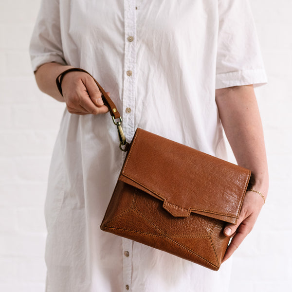 Orbit Cross Body Tan Leather