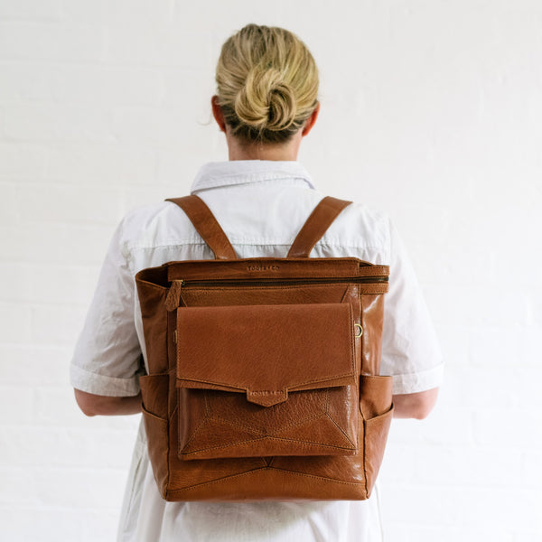 Everything Backpack Tan Leather