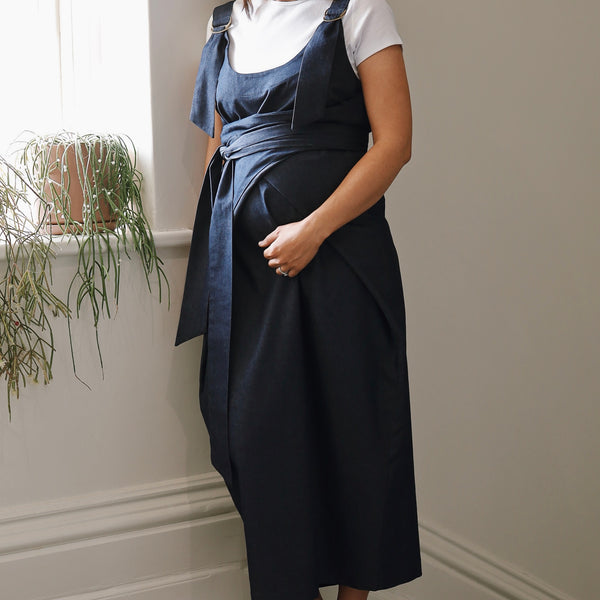 Dungaree Wrap Dress