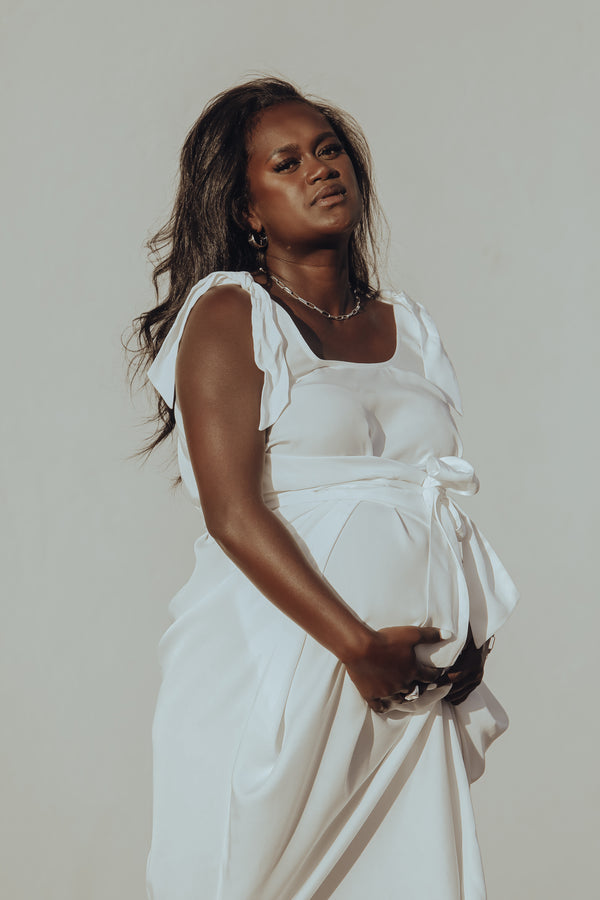 The Icon Maternity Dress - White